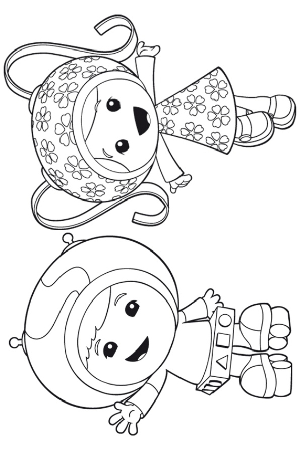 Coloring page Team Umizoomi Geo and Milli